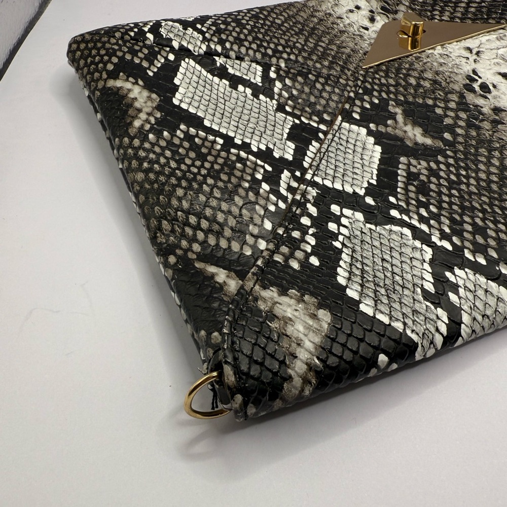 Faux Snakeskin Envelope Clutch - Picture 4 of 5